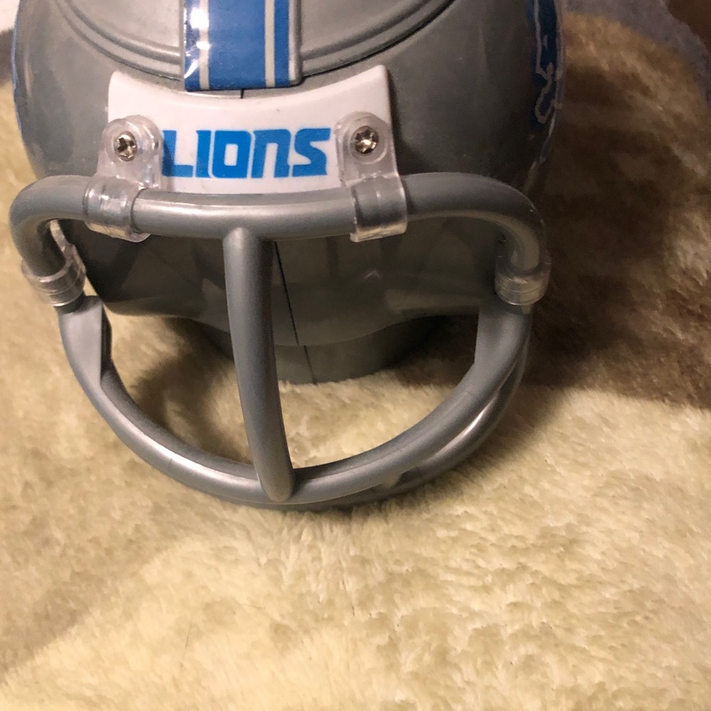 Gray and Blue Football Helmet Coin Bank - Picture 2 of 6